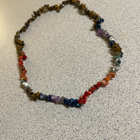 Extra long stone bead necklace - Picture 2 of 5